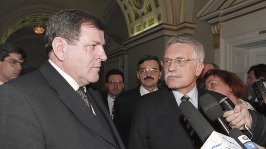 Zleva Vladimír Mečiar a Václav Klaus